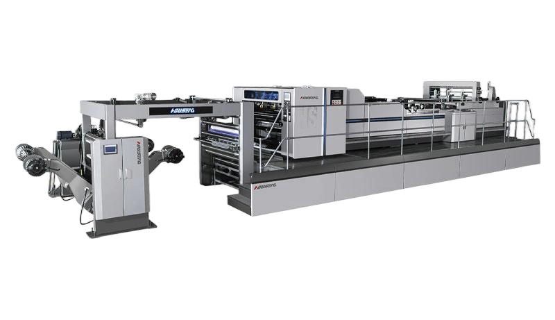 Upgraded premium double rotary sheet cutting machine full unit with automatic robotic arm and raw paper roll feeding system