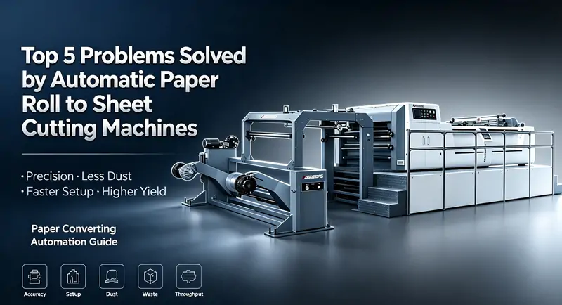 automatic paper roll to sheet cutting machine, servo controlled industrial sheeter for paper converting production line