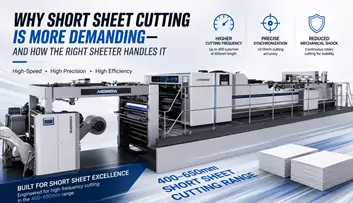 Double rotary sheeter for high-frequency short sheet cutting