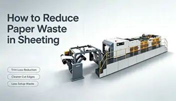 Synchro fly sheeter for paper waste reduction